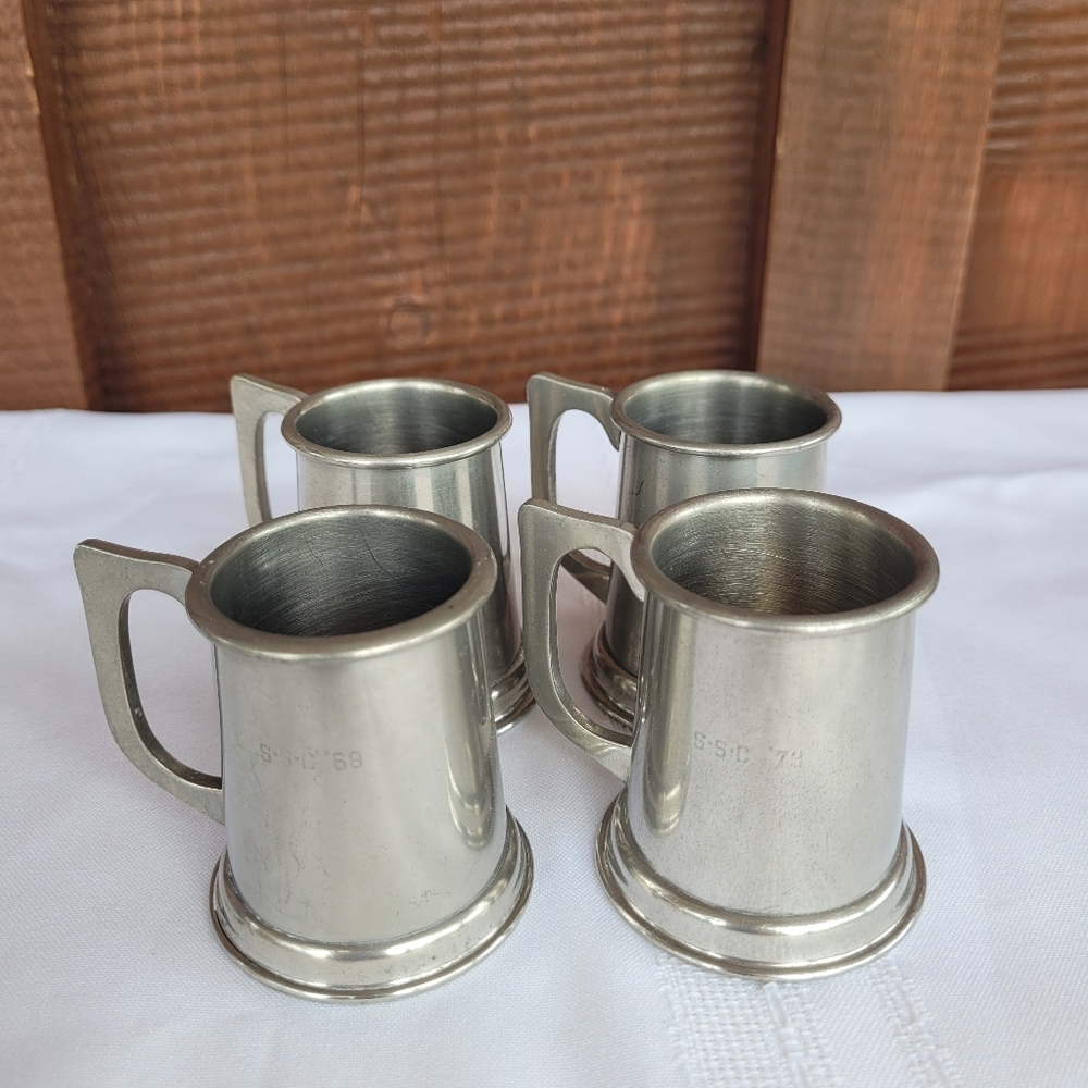 Stieff Pewter Mini Mugs Shot Glasses